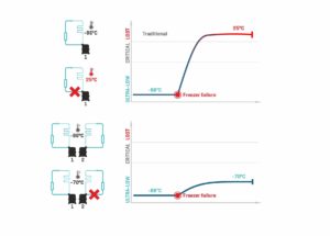 infography dual cooling ultra freezing (ultra low temperature)