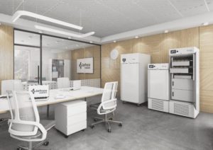 image lab simulated ultra freezing (ultra low temperature)